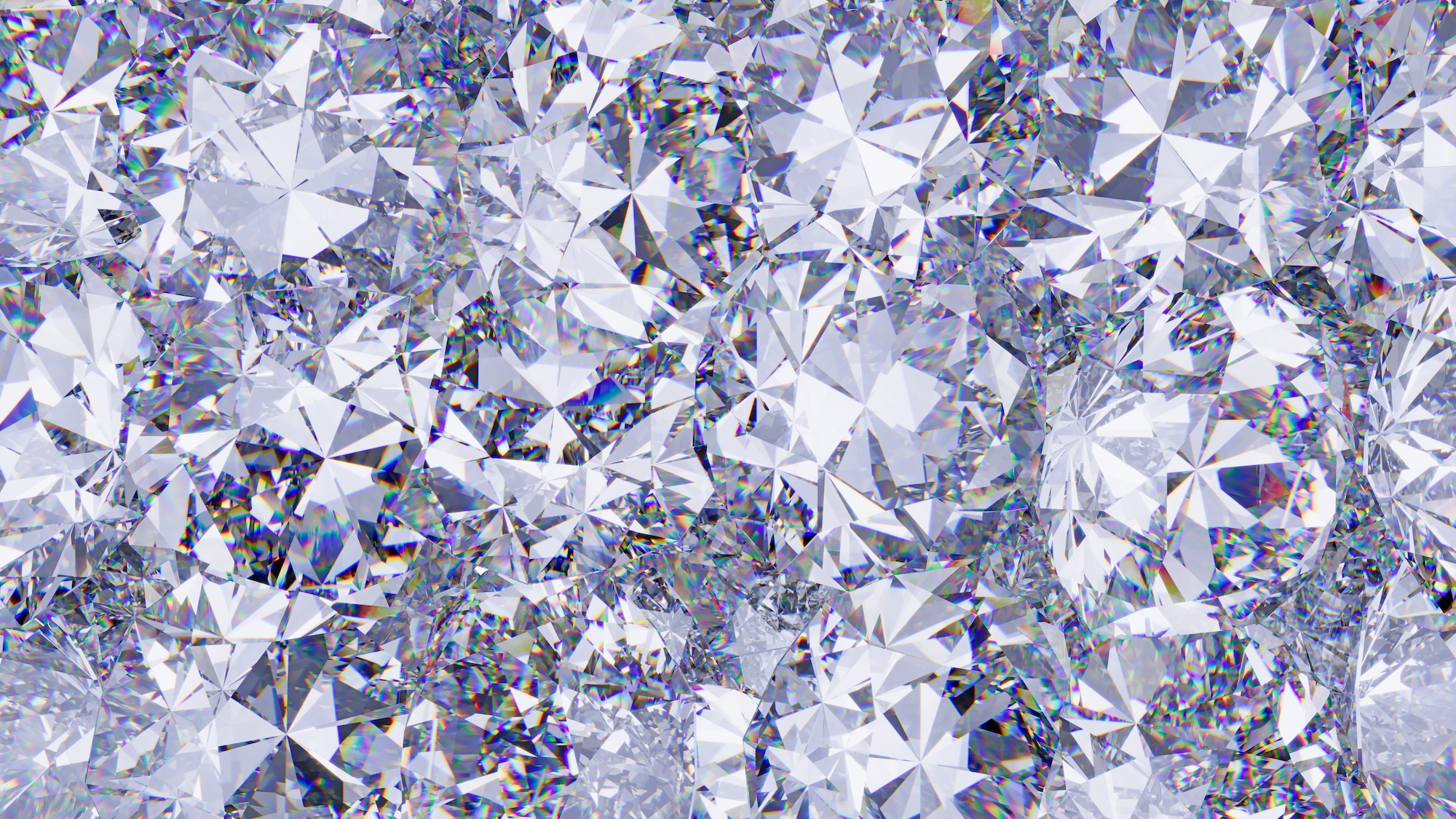 Close up photo of round diamonds